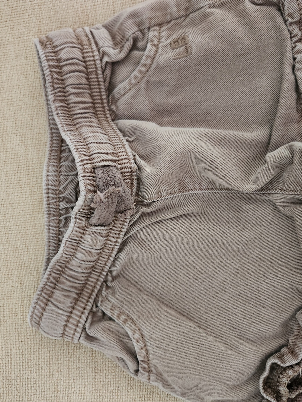 Little Bipsy Taupe Elastic-Waist Kids Shorts